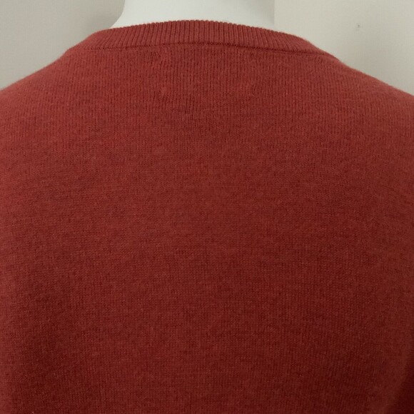 Lands' End Sweater Women Size S Rust Chutney Long Sleeve V-Neck - Picture 5 of 10
